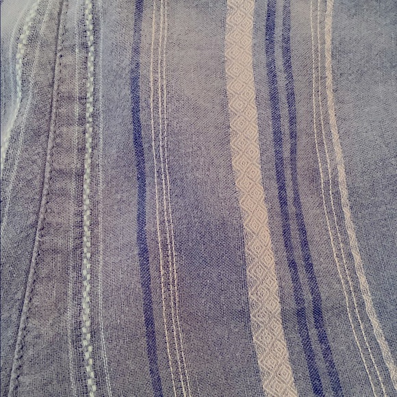 Anthropologie Blue Striped Capris - Picture 5 of 7